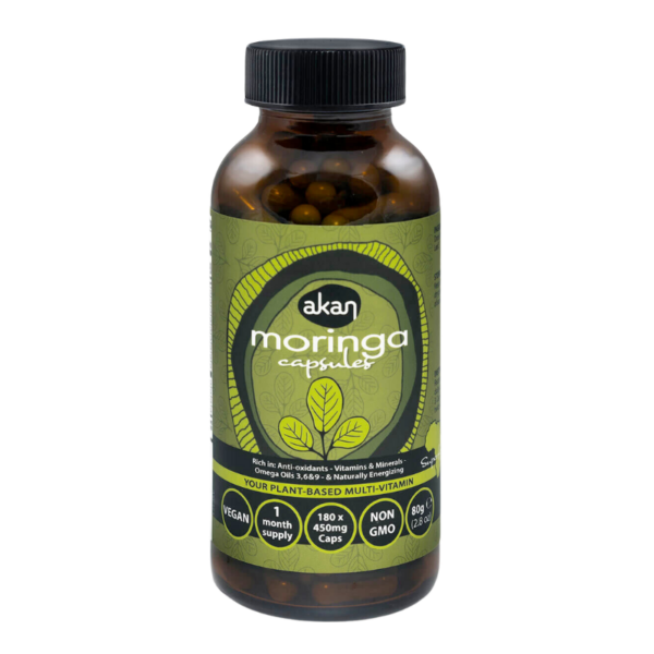 Akan Moringa Vegecaps Organic 450mg 180s