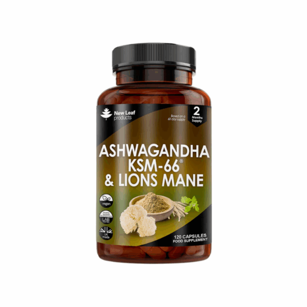 New Leaf Ashwaganda KSM-66 & Lions Mane 120