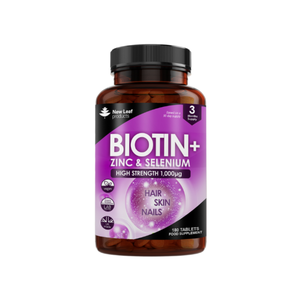 New Leaf Biotin Zinc Selenium 1000mcg 180
