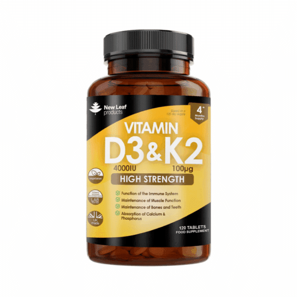 New Leaf Vitamin D3 4000iu + K2 120 (LAST IMPORT)