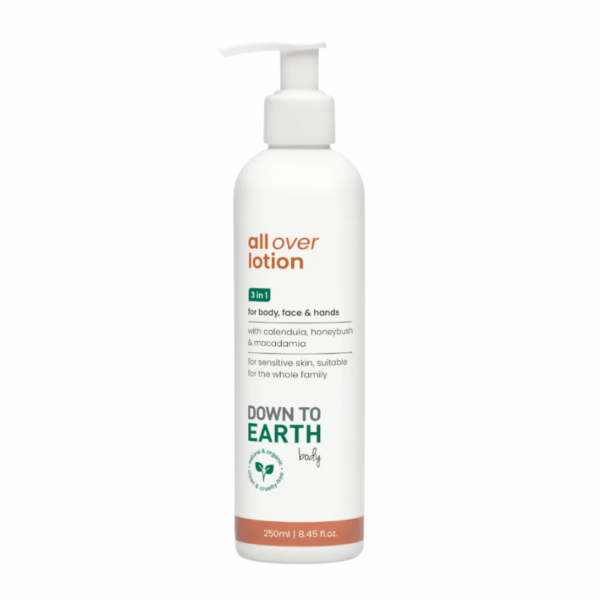 Down to Earth All Over Lotion 3in1 for Body, Face & Hands 250ml
