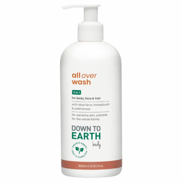 Down to Earth All Over Wash 3in1 for Body, Face & Hair 400ml