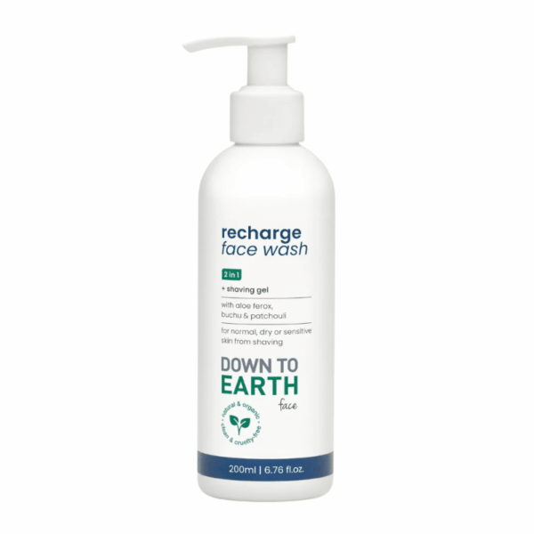 Down to Earth Recharge Face Wash & Shaving Gel 200ml