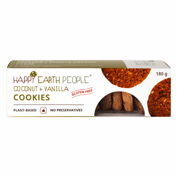 Happy Earth People Coconut + Vanilla Cookies 180g
