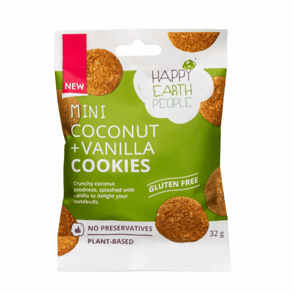 Happy Earth People Coconut + Vanilla Mini Cookies 32g