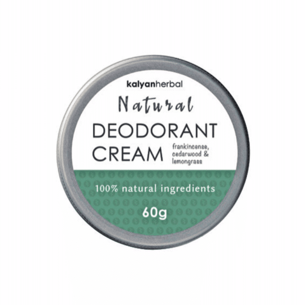 Kalyan Herbal Natural Deodorant Cream Frankincense, Cedarwood & Lemongrass 60g