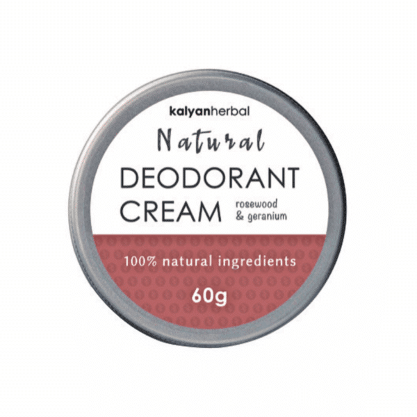 Kalyan Herbal Natural Deodorant Cream Rosewood & Geranium 60g