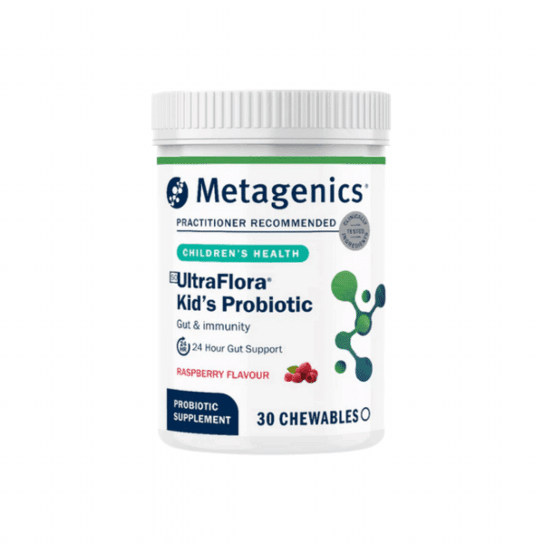 Metagenics UltraFlora Kid’s Probiotic Chewables Raspberry Flavour 30