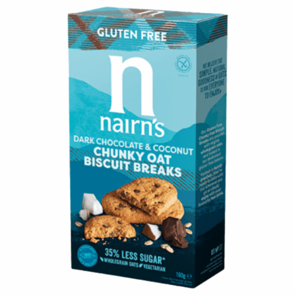 Nairn’s Choc & Coconut Biscuit Breaks Gluten Free 160g