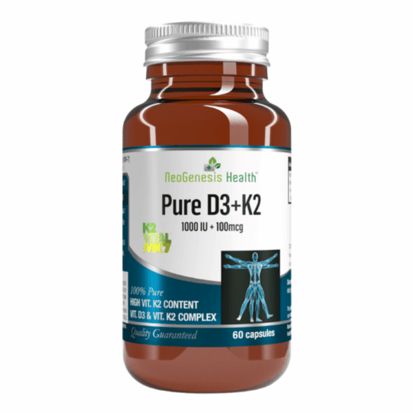 NeoGenesis Pure Vit D3 1000iu & K2 100mcg 60