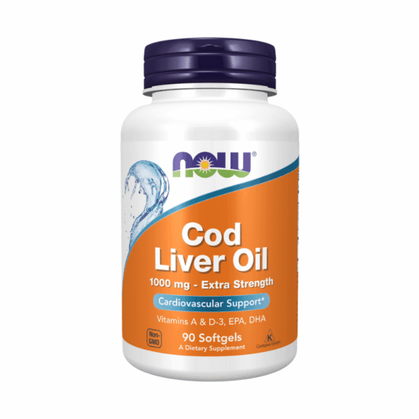 Now Foods Cod Liver Oil Extra Strength 1000mg Softgels 90