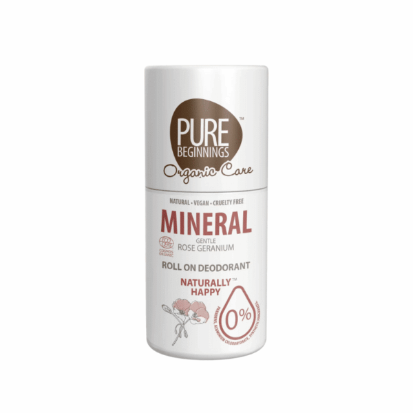 Pure Beginnings Roll On Deodorant Mineral - Rose Geranium 75ml