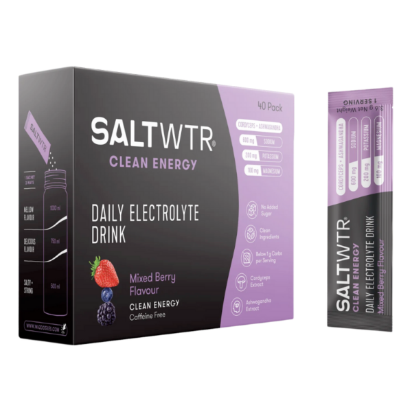 Wazoogles SaltWTR Daily Electrolyte Drink Mixed Berry 40 Pack