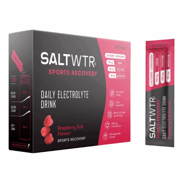 Wazoogles SaltWTR Daily Electrolyte Drink Raspberry Salt 40 Pack
