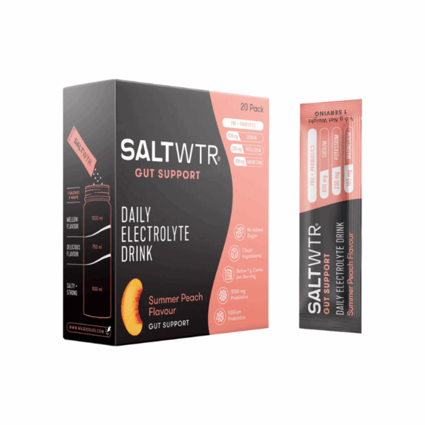 Wazoogles SaltWTR Daily Electrolyte Drink Summer Peach 20 Pack