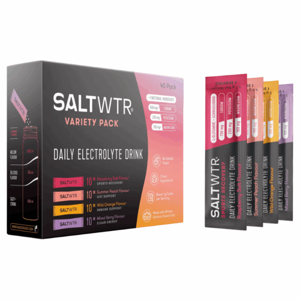 Wazoogles SaltWTR Daily Electrolyte Drink Variety Pack 40 Pack