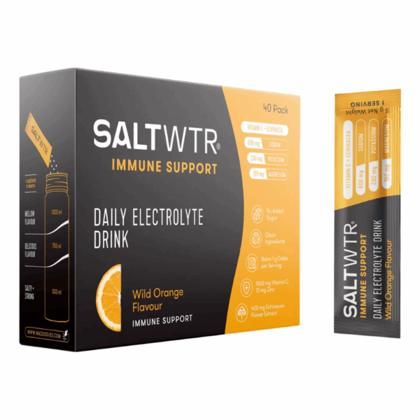 Wazoogles SaltWTR Daily Electrolyte Drink Wild Orange 40 Pack