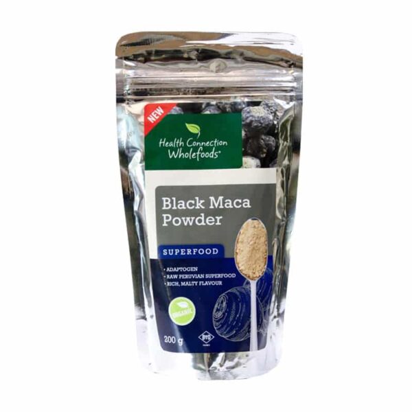 Health Connection Wholefoods Maca Powder Black Organic 200g