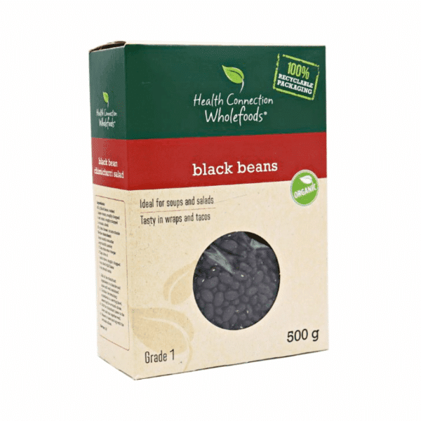 Health Connection Wholefoods Black Beans Organic 500g