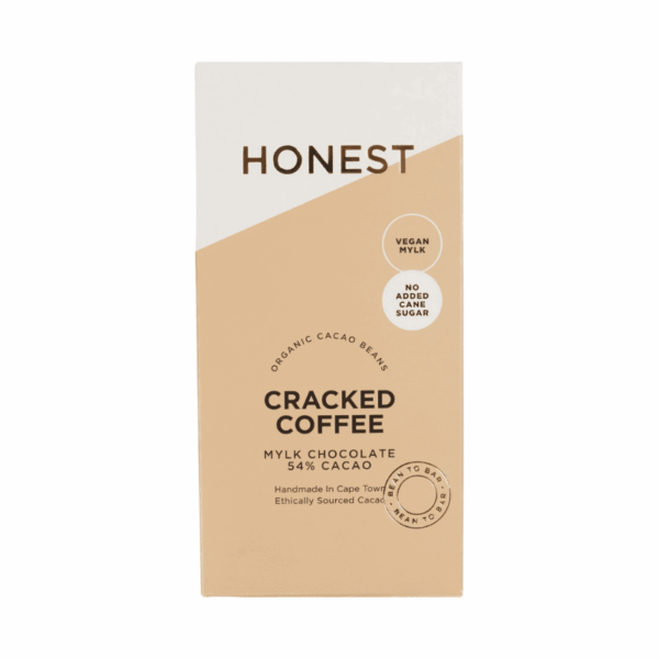 Honest Chocolate 54% Dark Mylk Cracked Coffee Chocolate 60g Slab
