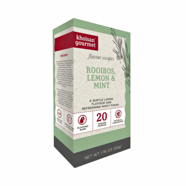 Khoisan Tea Rooibos, Lemon & Mint 20 Tea Bags