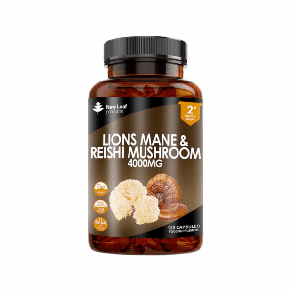 New Leaf Lions Mane & Reishi Mushroom 120