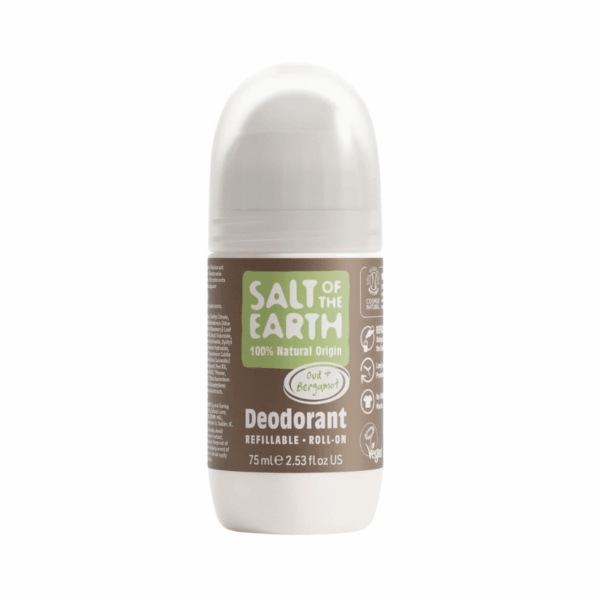 Salt of the Earth Oud & Bergamot Refillable Roll-On Deodorant 75ml