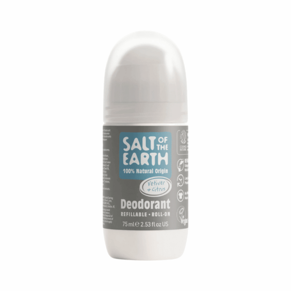 Salt of the Earth Vetiver & Citrus Refillable Roll-On Deodorant 75ml