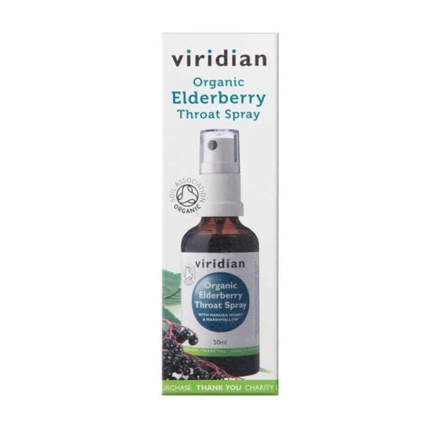Viridian Nutrition Elderberry Throat Spray Organic 50ml