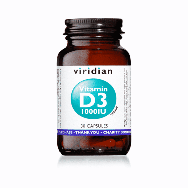 Viridian Nutrition Vitamin D3 Vegan 1000iu 30s