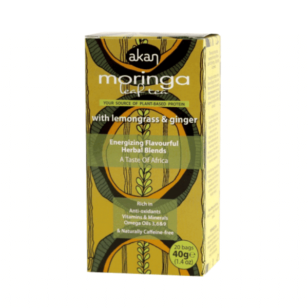Akan Moringa, Lemongrass & Ginger Tea Bags 20s