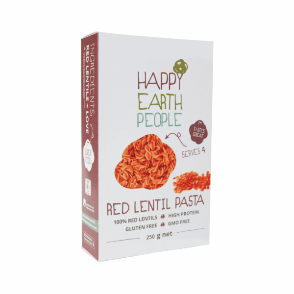 Happy Earth People Red Lentil Fusilli Pasta