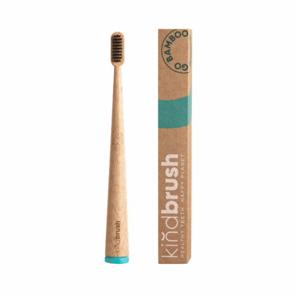 Kindbrush Bamboo Toothbrush Adult Aqua