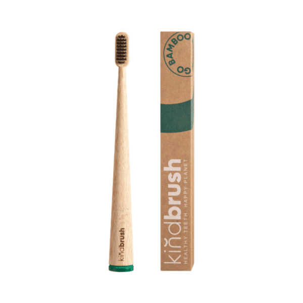 Kindbrush Bamboo Toothbrush Adult Dark Green