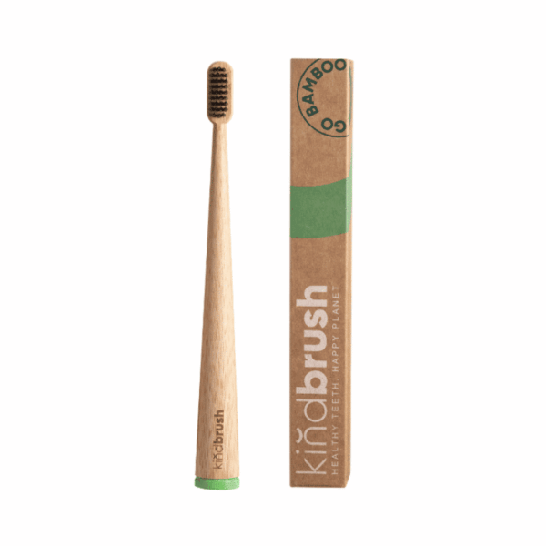 Kindbrush Bamboo Toothbrush Adult Light Green