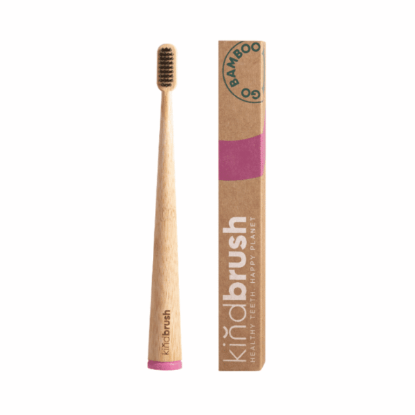 Kindbrush Bamboo Toothbrush Adult Pink
