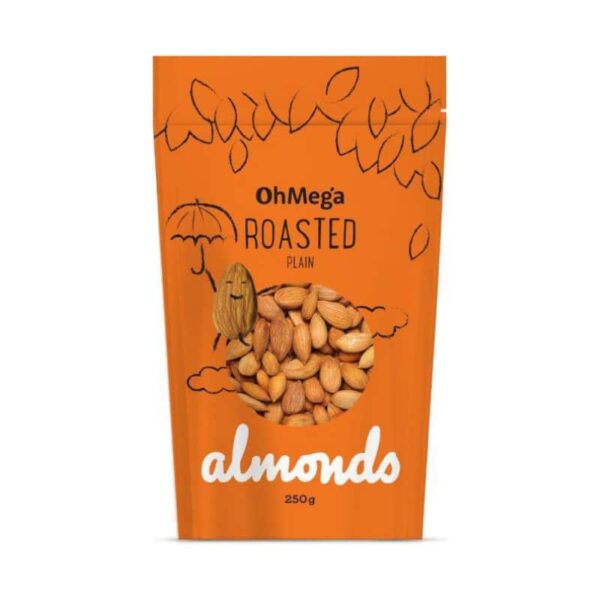OhMega Roasted Almonds 250g