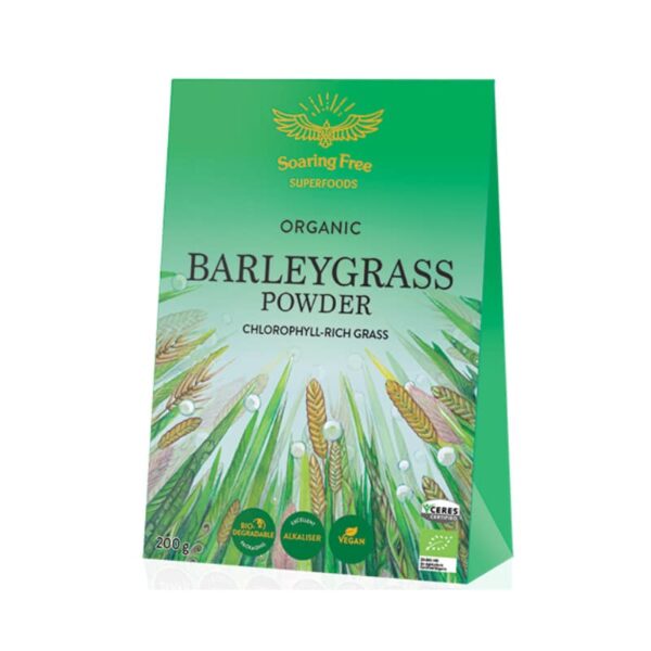 Soaring Free Superfoods Barleygrass Powder Organic 200g
