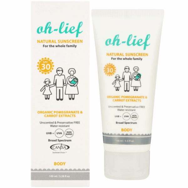 Oh Lief Natural Sunscreen SPF30 Body 100ml