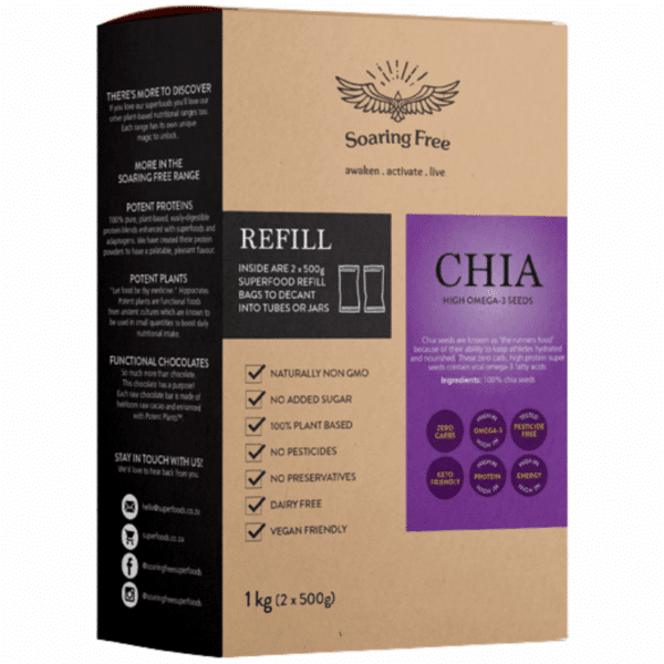 Soaring Free Superfoods Chia Seeds Raw 1kg