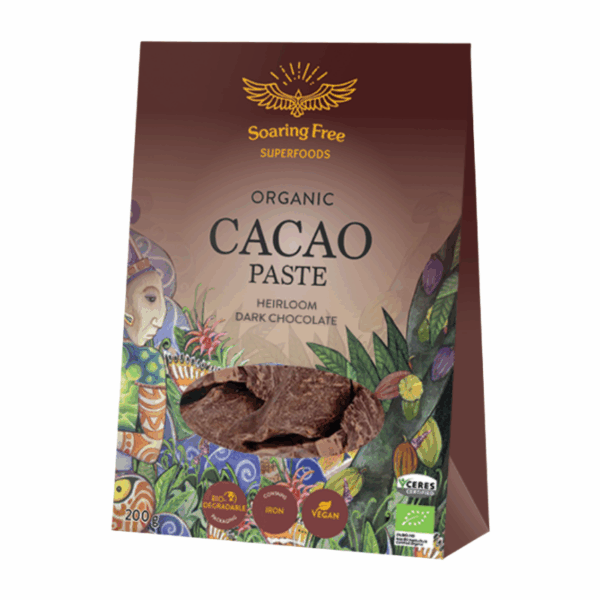 Soaring Free Superfoods Organic Cacao Paste 200g
