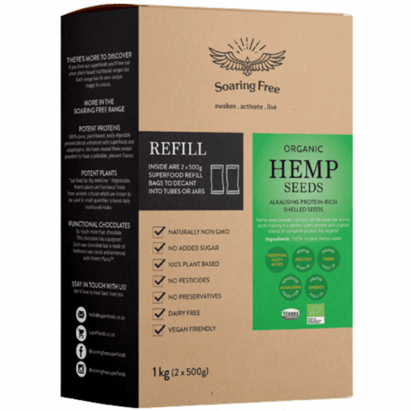 Soaring Free Superfoods Organic Hemp Seeds 1kg