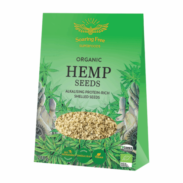 Soaring Free Superfoods Organic Hemp Seeds 200g