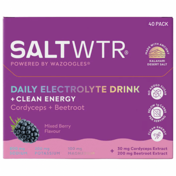 Wazoogles SaltWTR Daily Electrolyte Drink Mixed Berry 40 Pack