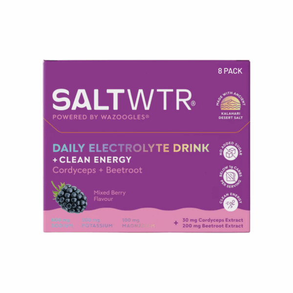 Wazoogles SaltWTR Daily Electrolyte Drink Mixed Berry 8 Pack