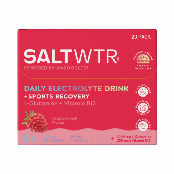Wazoogles SaltWTR Daily Electrolyte Drink Raspberry Salt 20 Pack