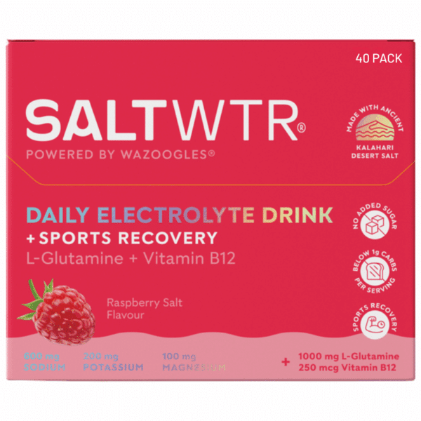 Wazoogles SaltWTR Daily Electrolyte Drink Raspberry Salt 40 Pack
