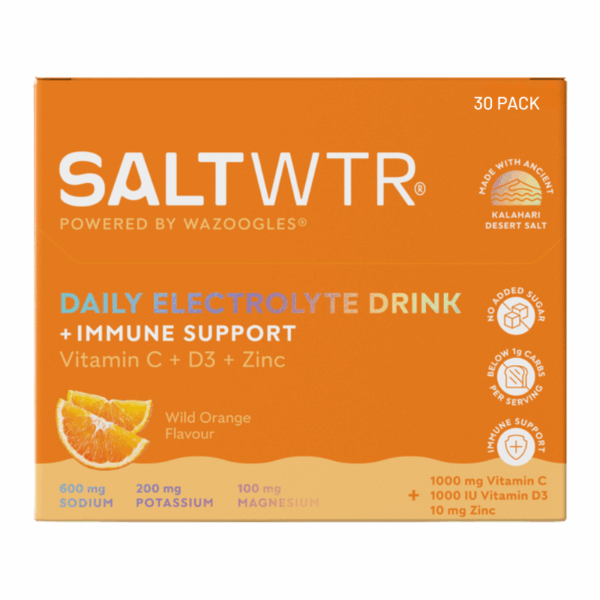 Wazoogles SaltWTR Daily Electrolyte Drink Wild Orange 30 Pack