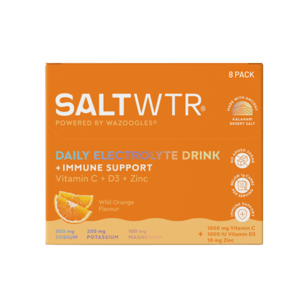 Wazoogles SaltWTR Daily Electrolyte Drink Wild Orange 8 Pack