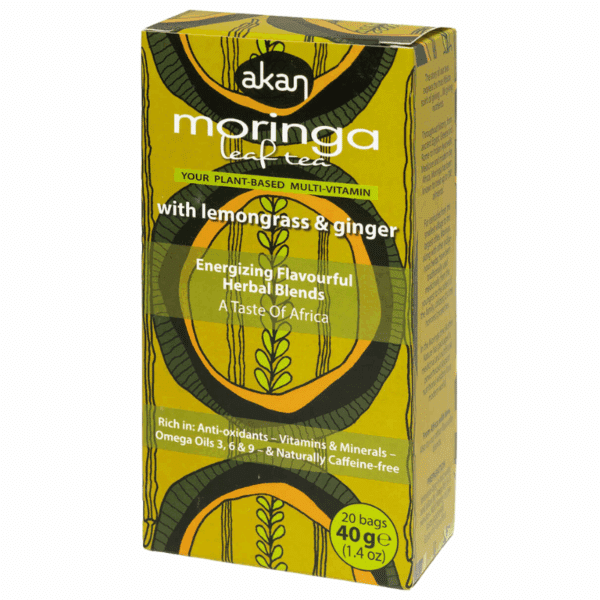 Akan Moringa Tea Lemongrass & Ginger Teabags 20